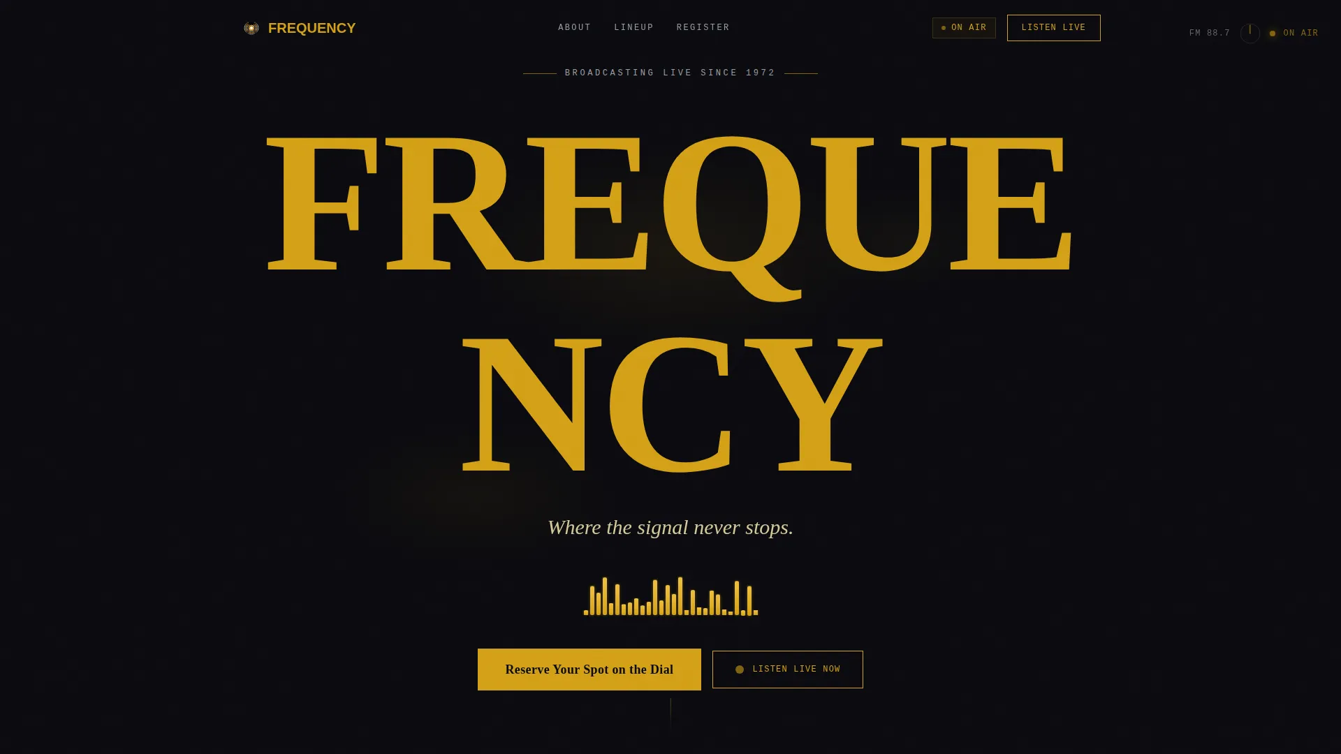 Radio Station Event Landing Page Template