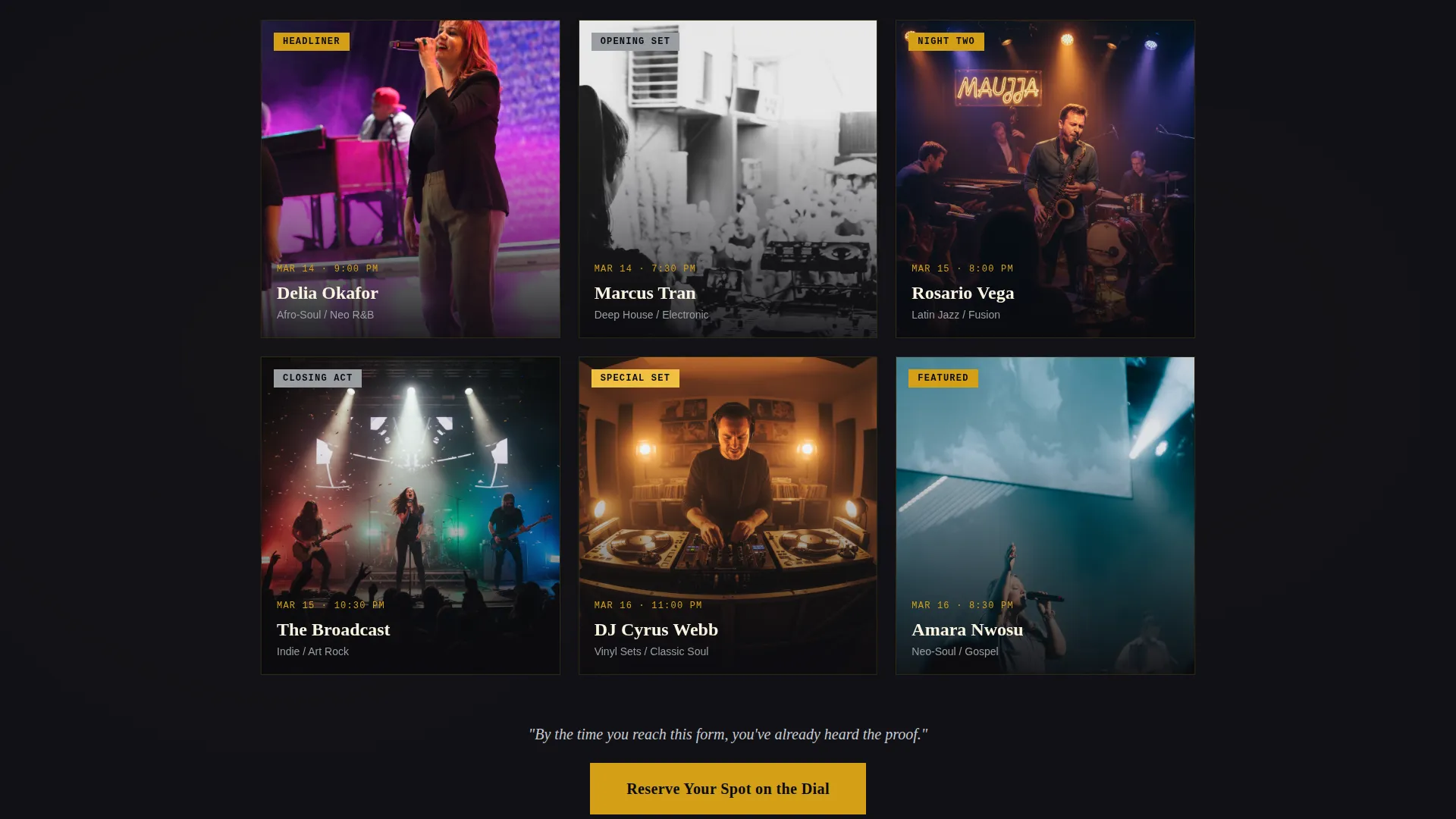 Radio Station Event Landing Page Template