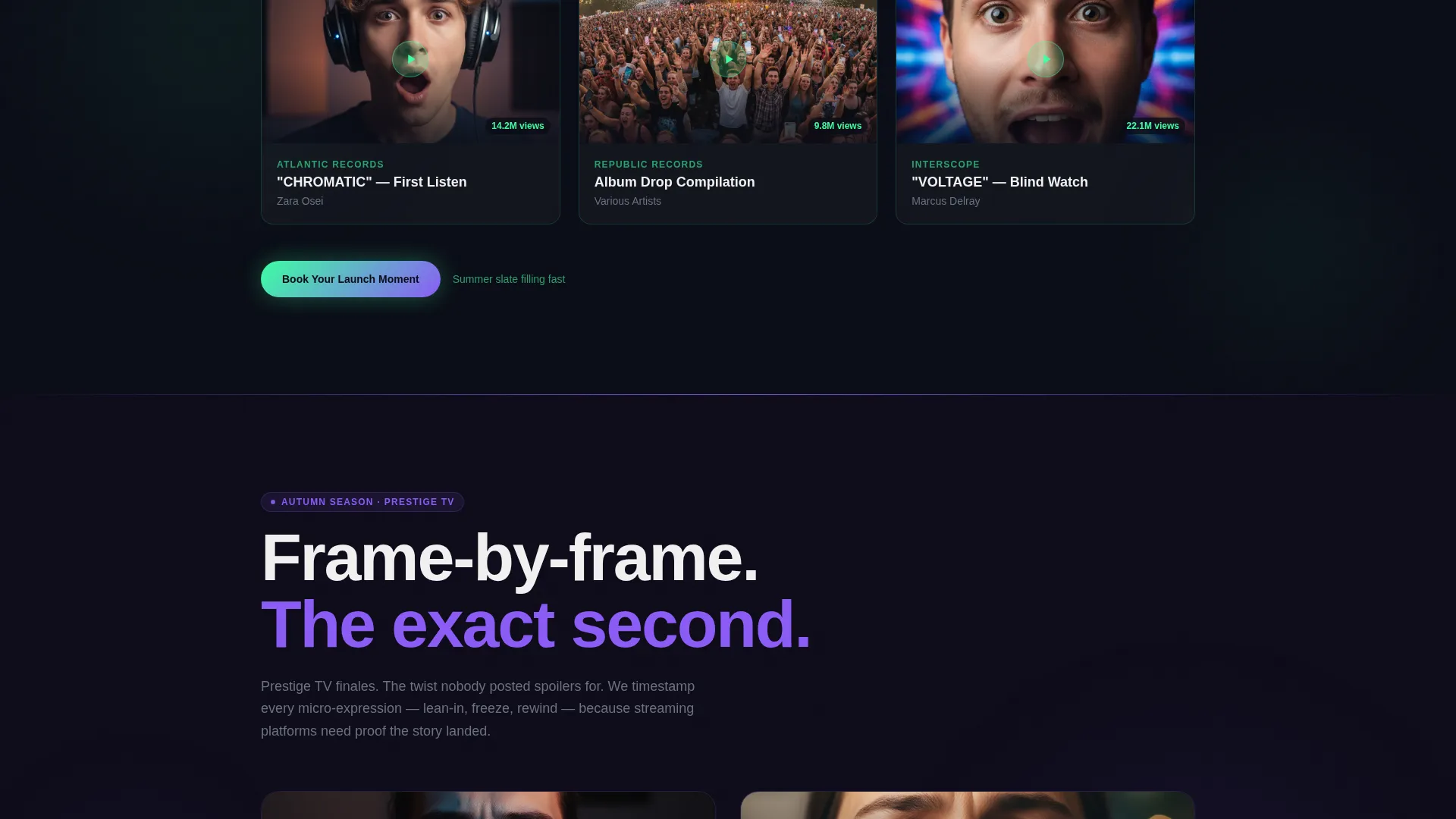 Electric Reaction Landing Page Template