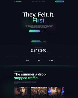 Electric Reaction Landing Page Template