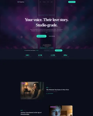 Relationship & Dating Podcast Production Landing Page