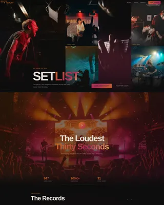 Rock & Pop Band Landing Page Template