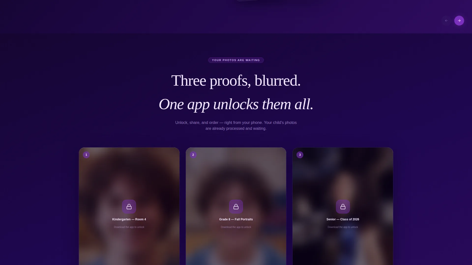 School Photography Landing Page Template
