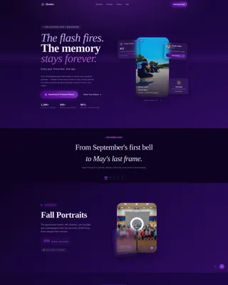 School Photography Landing Page Template