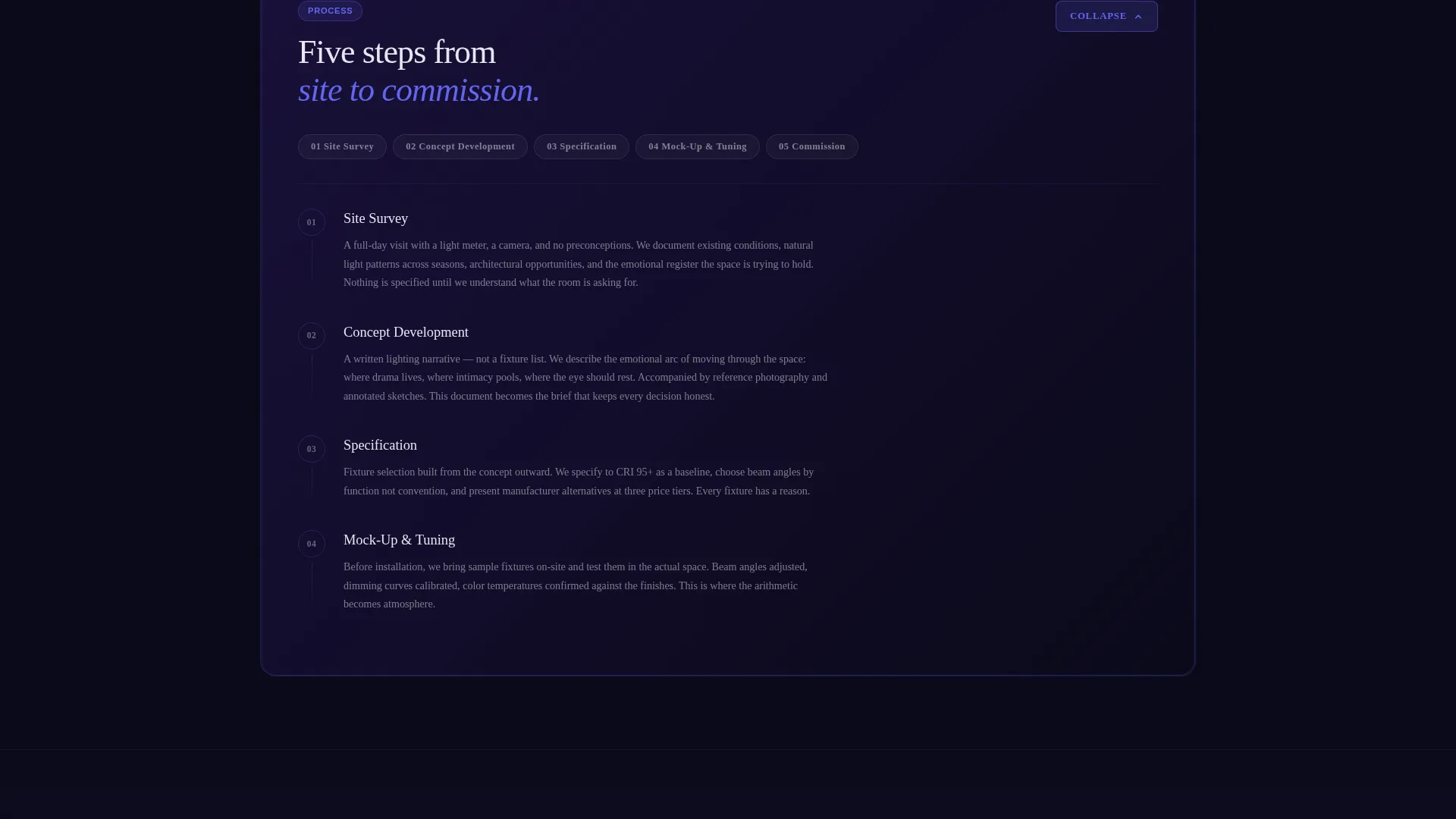 Lighting Designer Portfolio Landing Page Template
