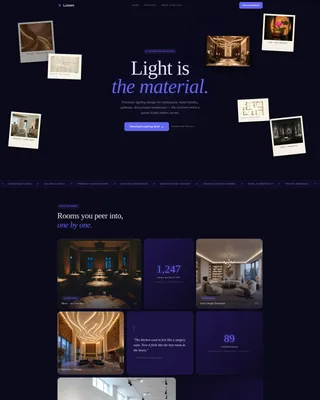 Lighting Designer Portfolio Landing Page Template