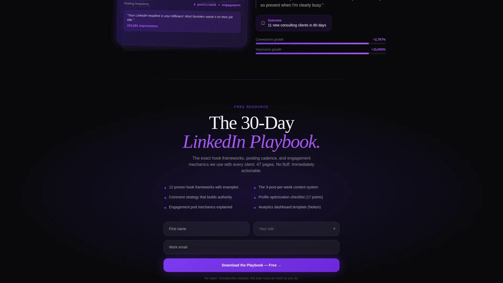 LinkedIn Marketing Agency Landing Page Template
