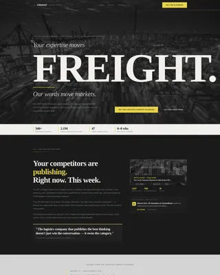 Logistics Content Marketing Agency Landing Page Template