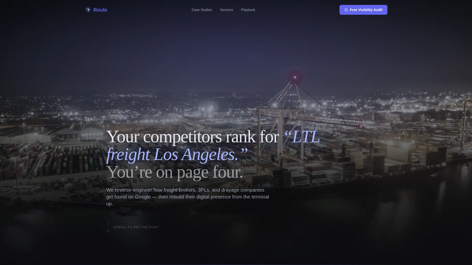 Logistics SEO Agency Landing Page Template