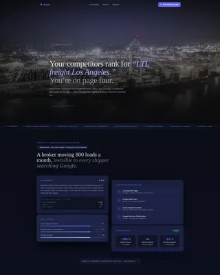 Logistics SEO Agency Landing Page Template