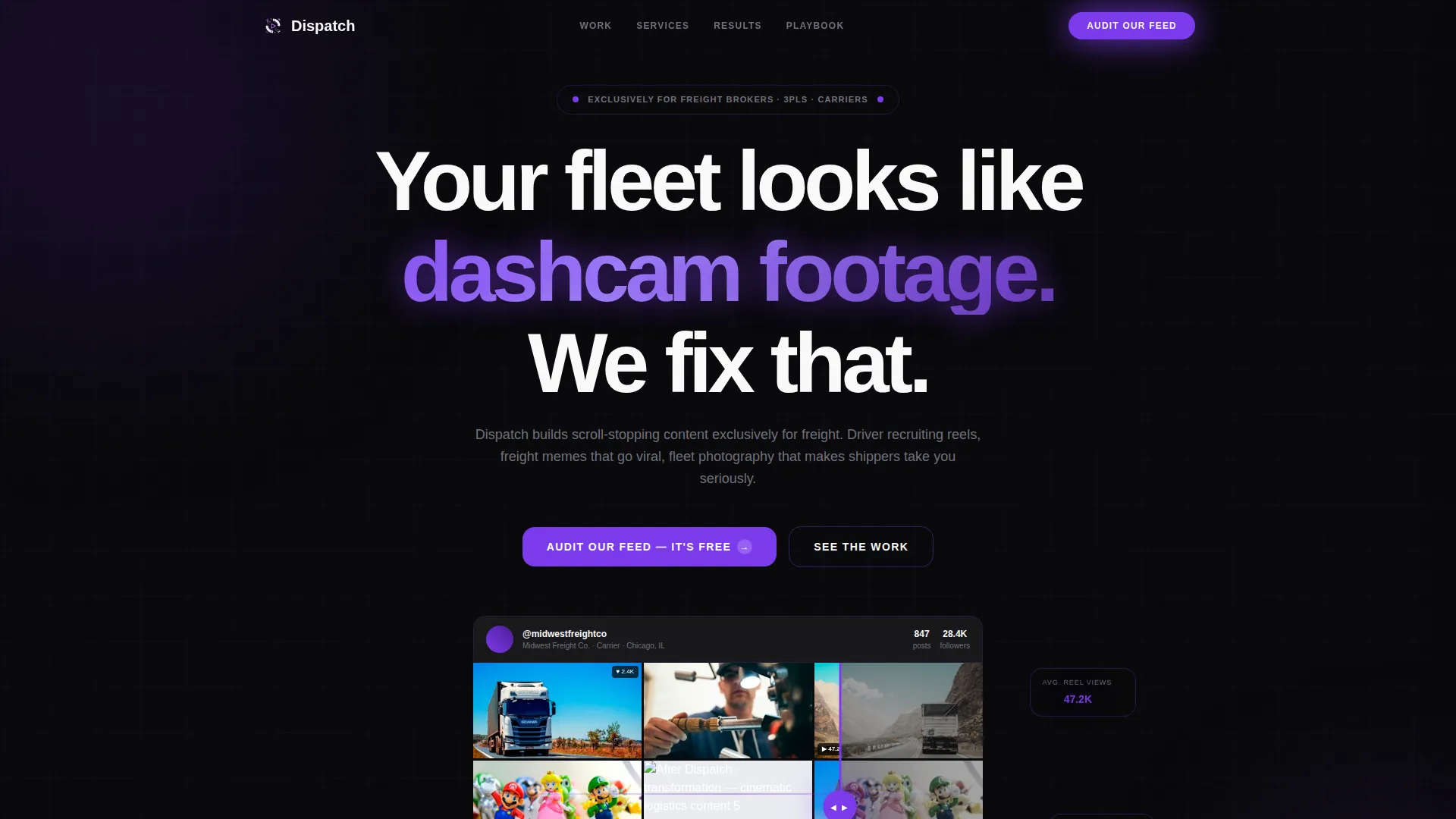 Logistics Social Media Agency Landing Page Template