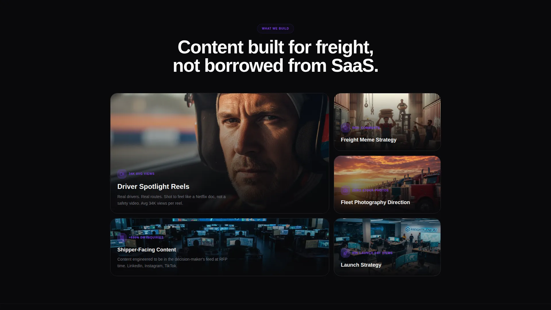 Logistics Social Media Agency Landing Page Template
