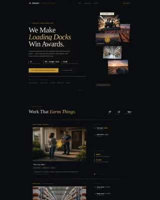 Cinematic Logistics Agency Landing Page Template