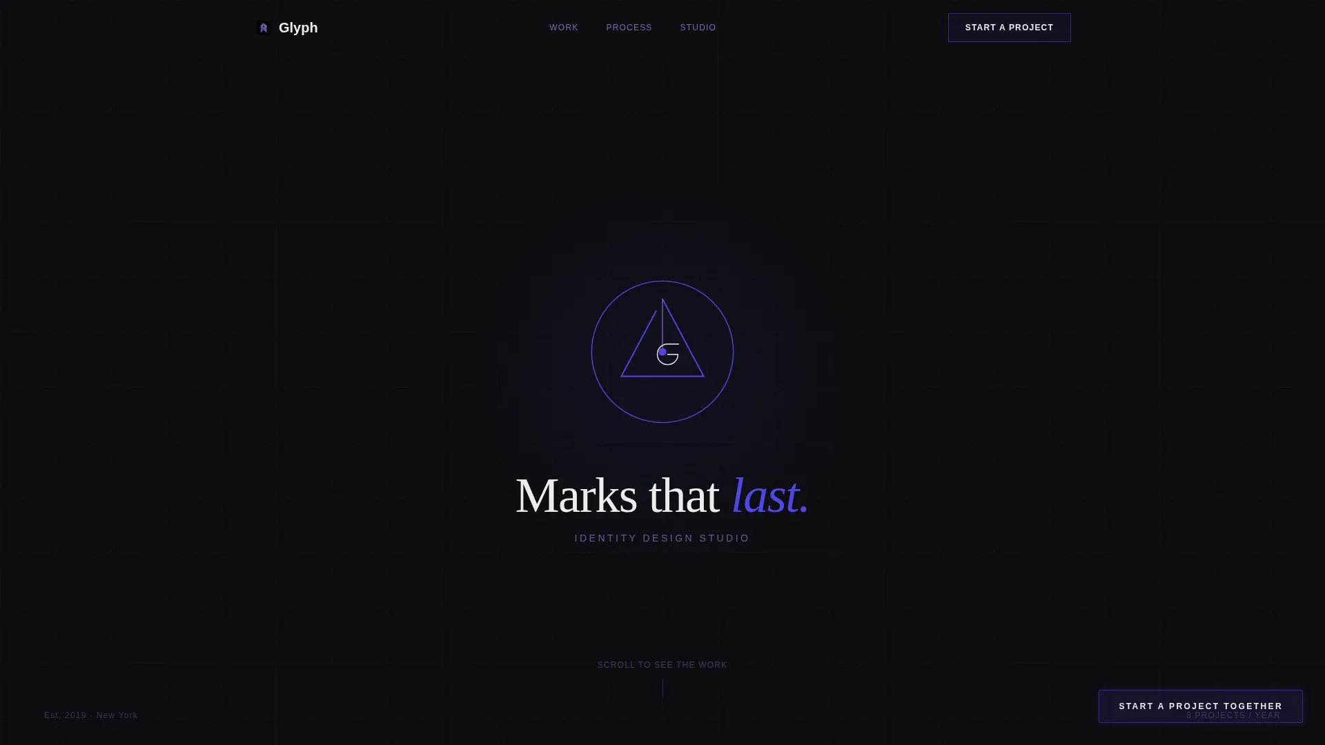 Logo & Identity Design Agency Landing Page Template