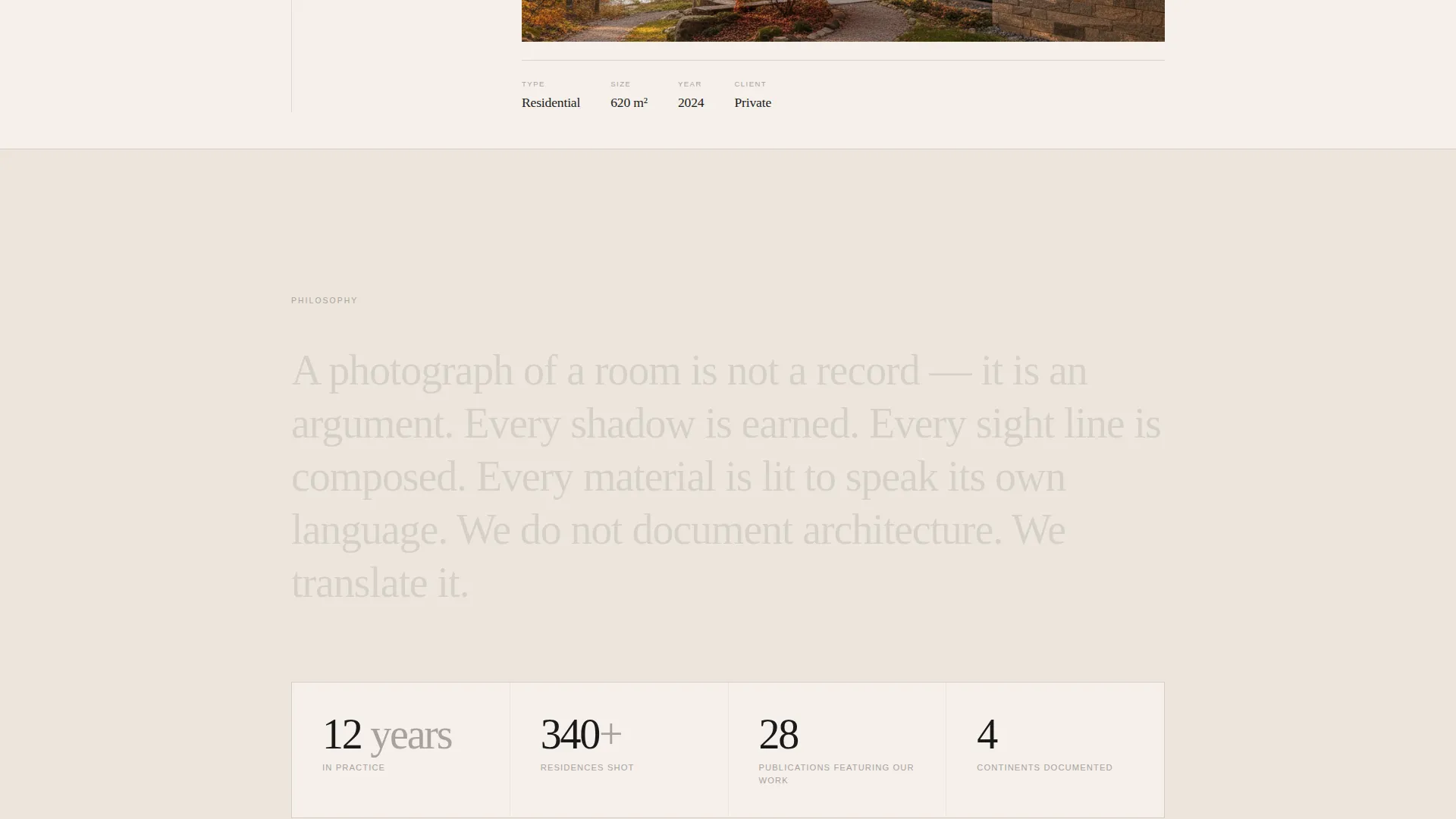 Luxury Architecture Portfolio Landing Page Template