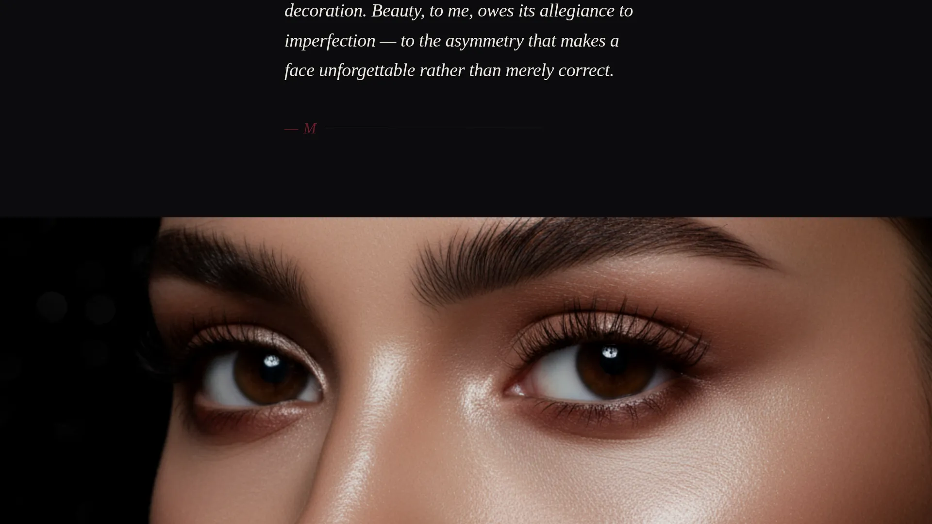Dark Theme Makeup Artist Landing Page Template