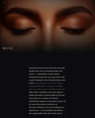 Dark Theme Makeup Artist Landing Page Template