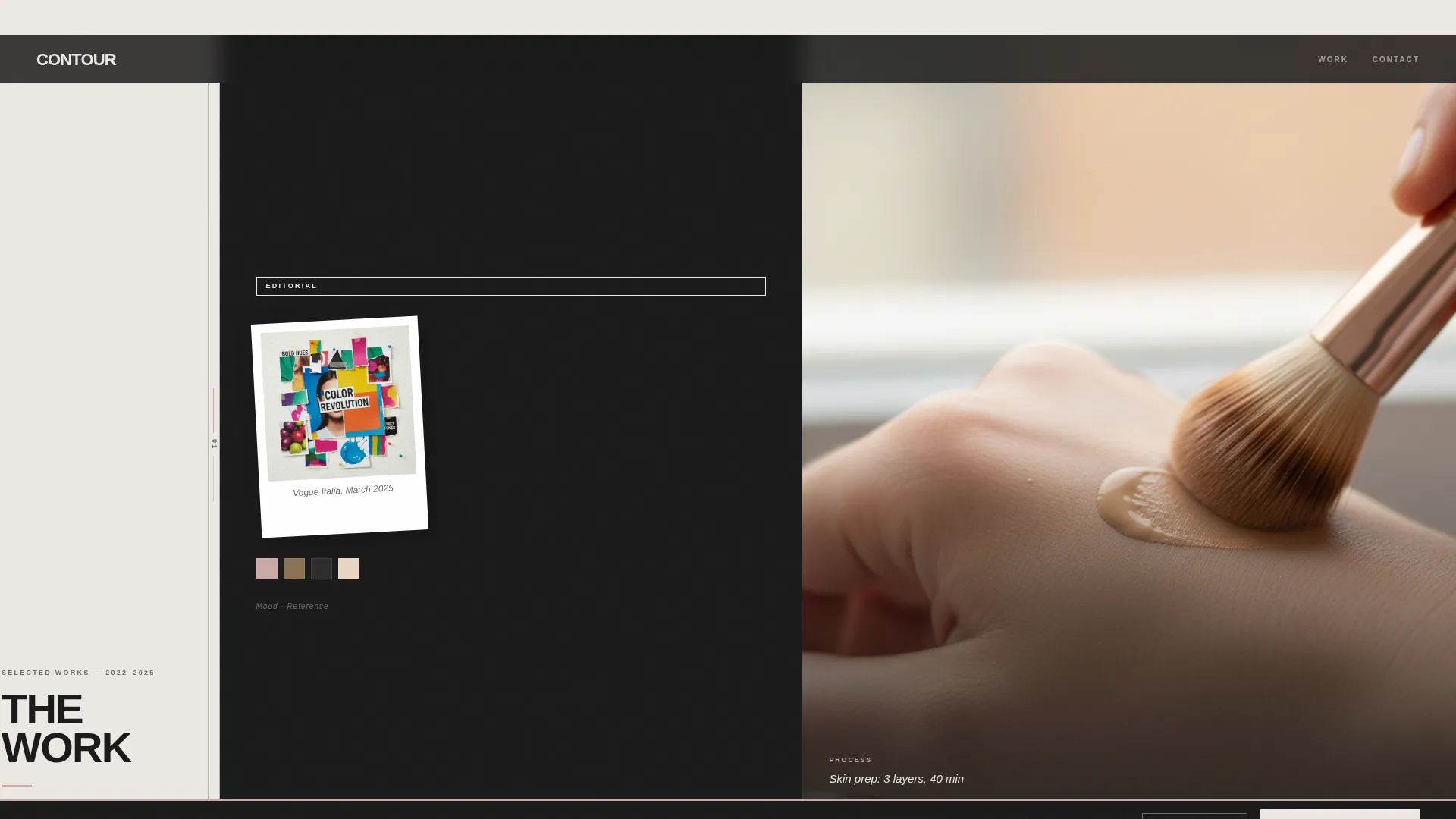 Bold Brutalist Makeup Artist Landing Page Template