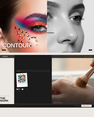 Bold Brutalist Makeup Artist Landing Page Template