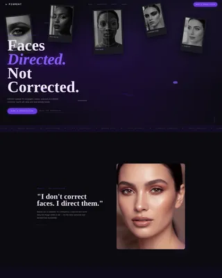 Immersive Makeup Artist Portfolio Landing Page