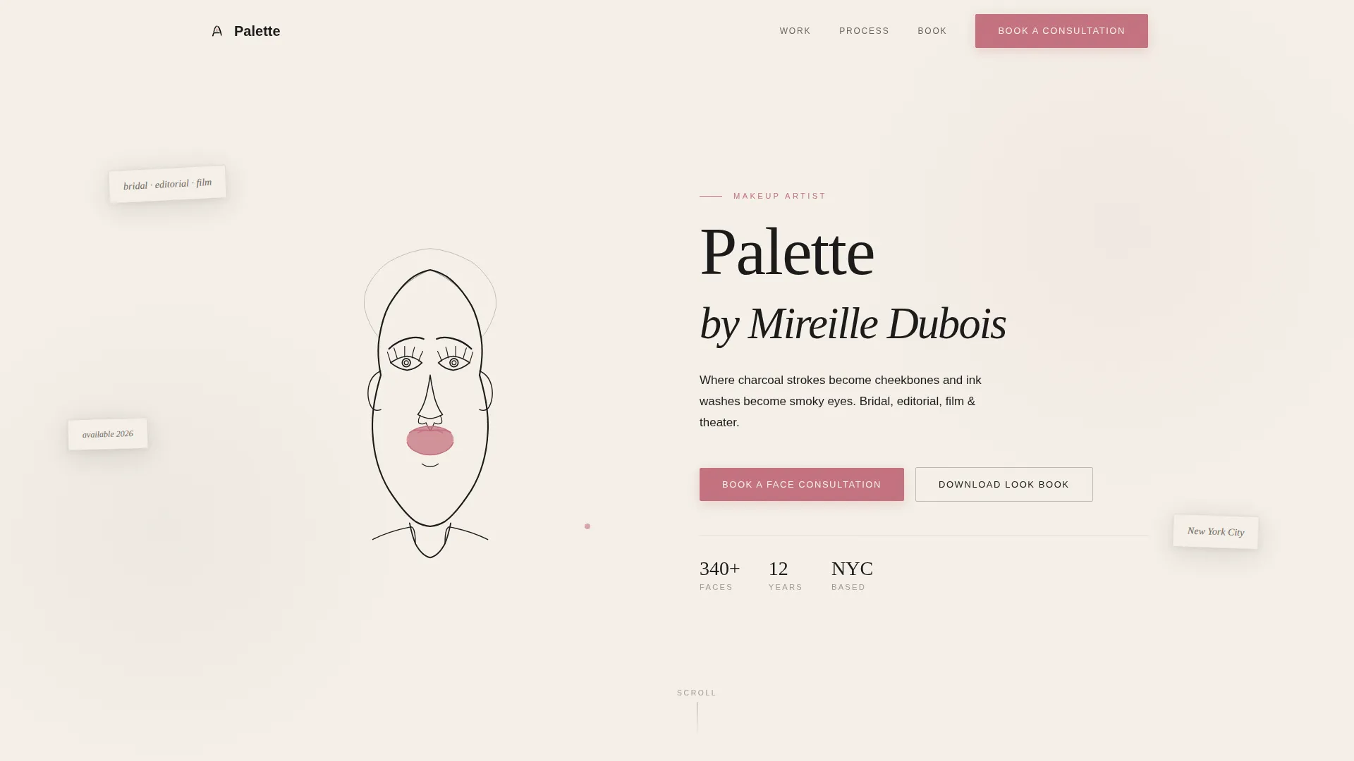 Makeup Artist Portfolio Landing Page Template