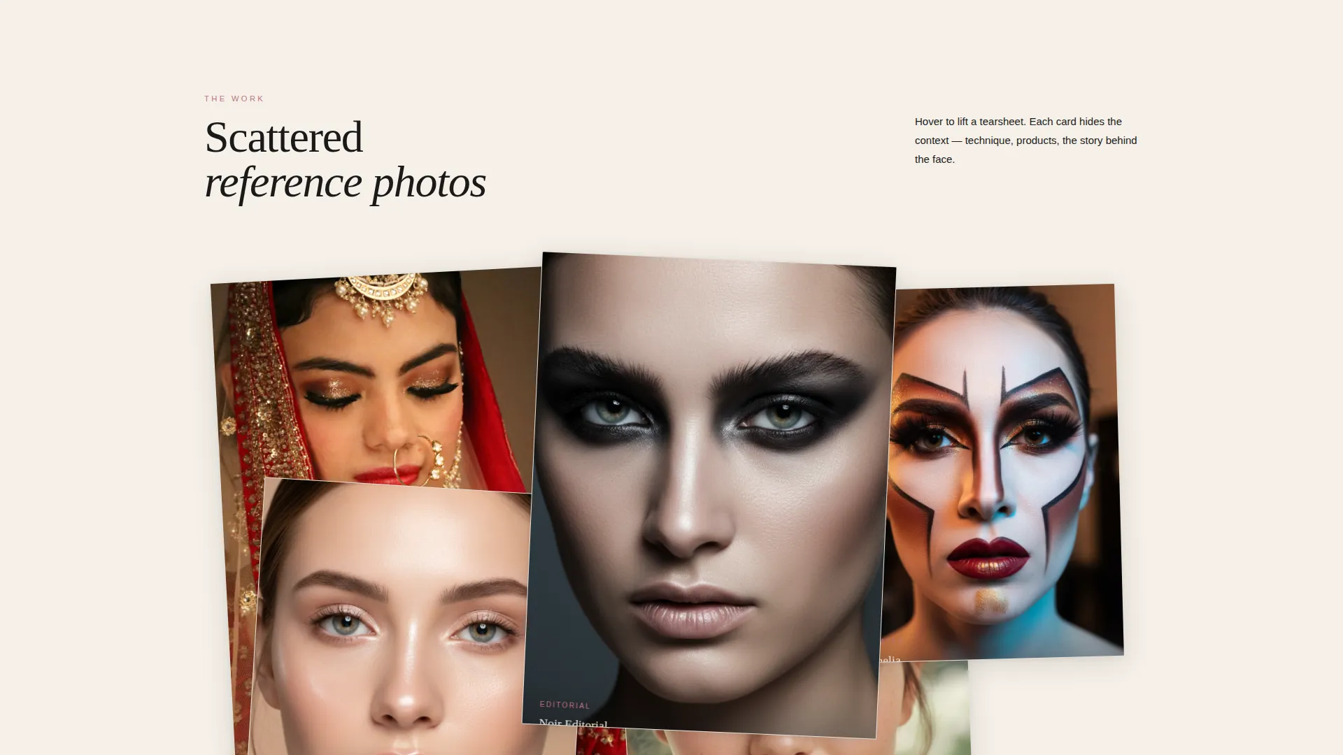 Makeup Artist Portfolio Landing Page Template