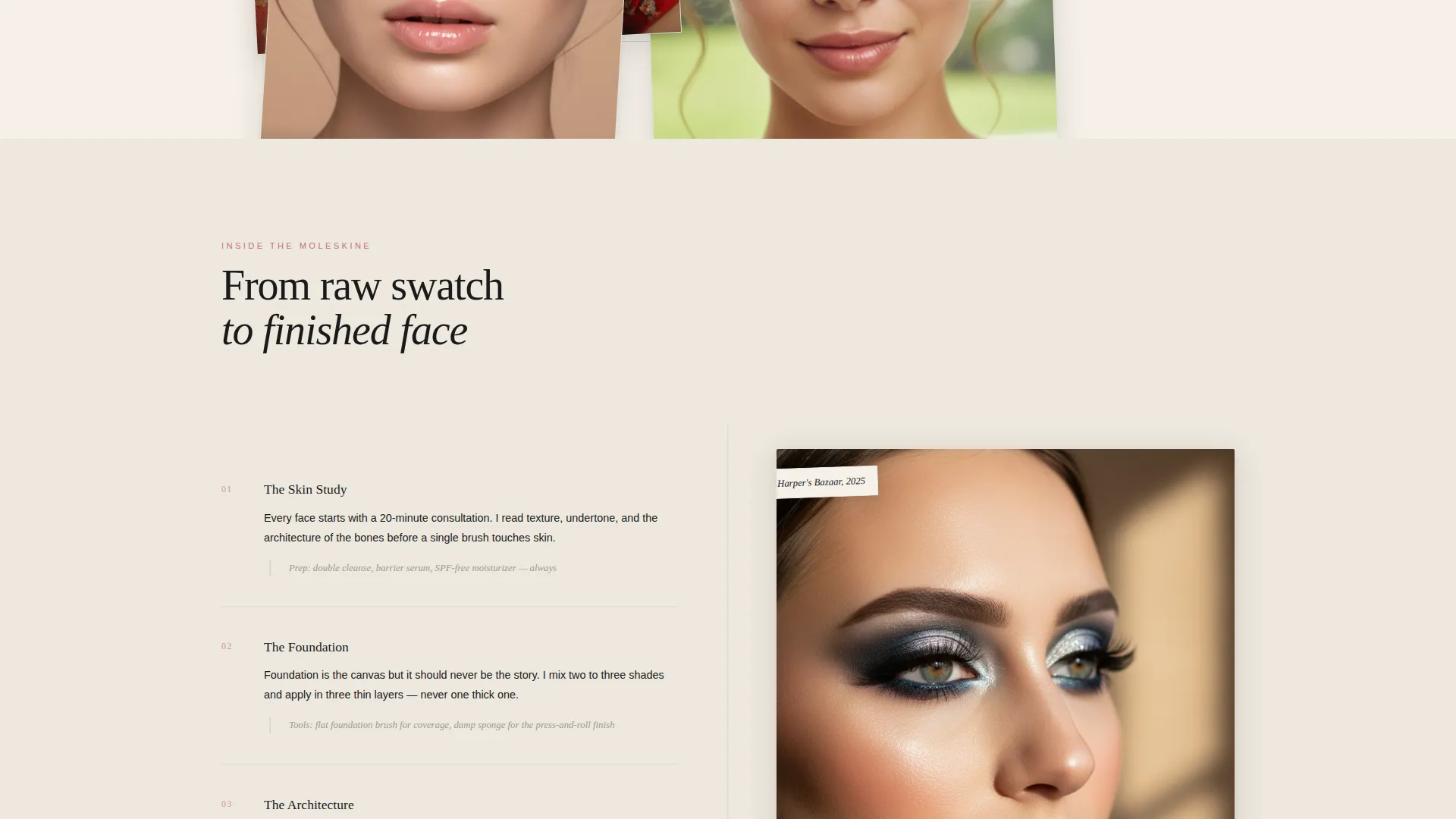 Makeup Artist Portfolio Landing Page Template
