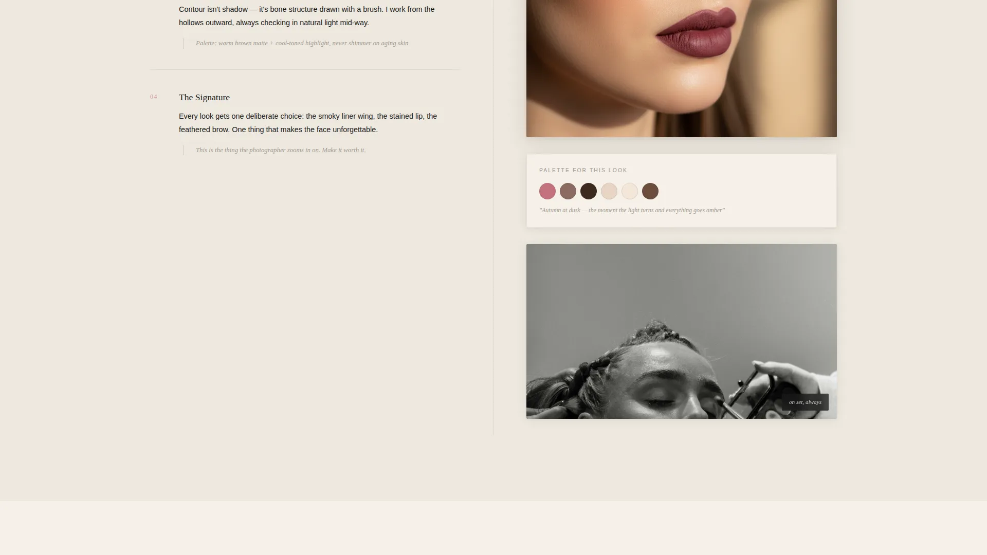 Makeup Artist Portfolio Landing Page Template