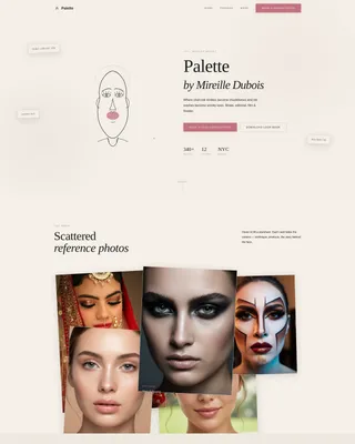 Makeup Artist Portfolio Landing Page Template