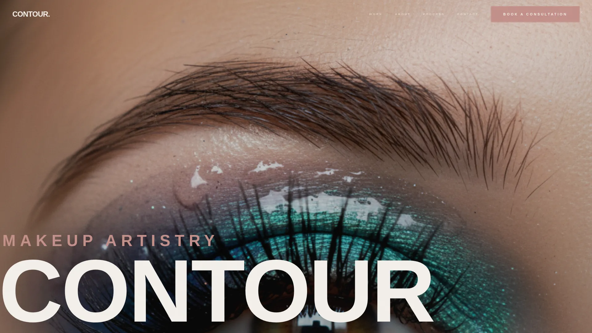Bold Makeup Artist Video Portfolio Landing Page