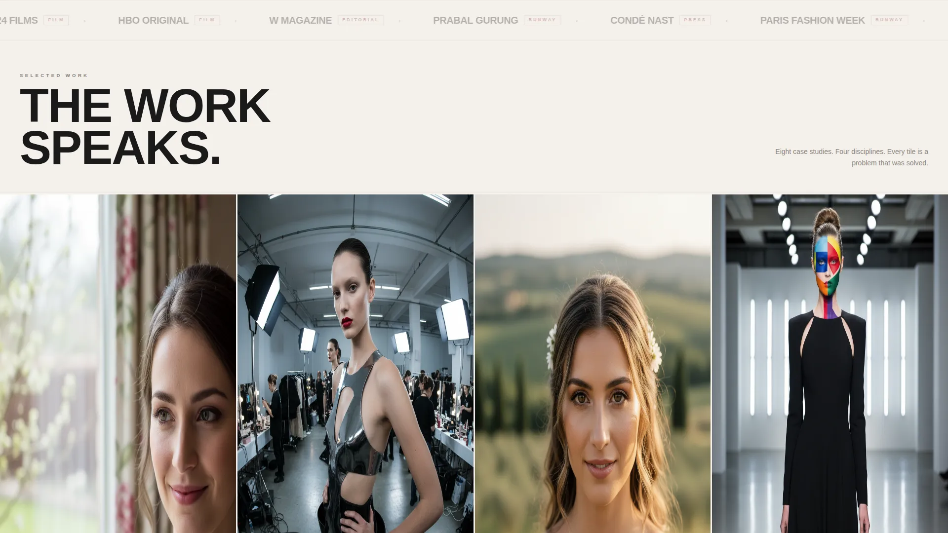Bold Makeup Artist Video Portfolio Landing Page