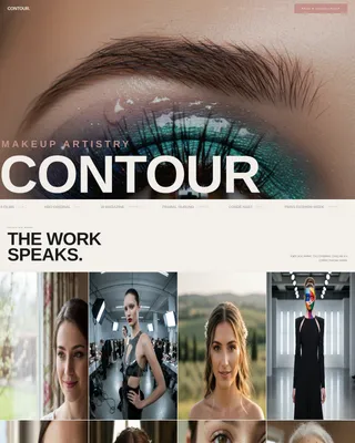 Bold Makeup Artist Video Portfolio Landing Page