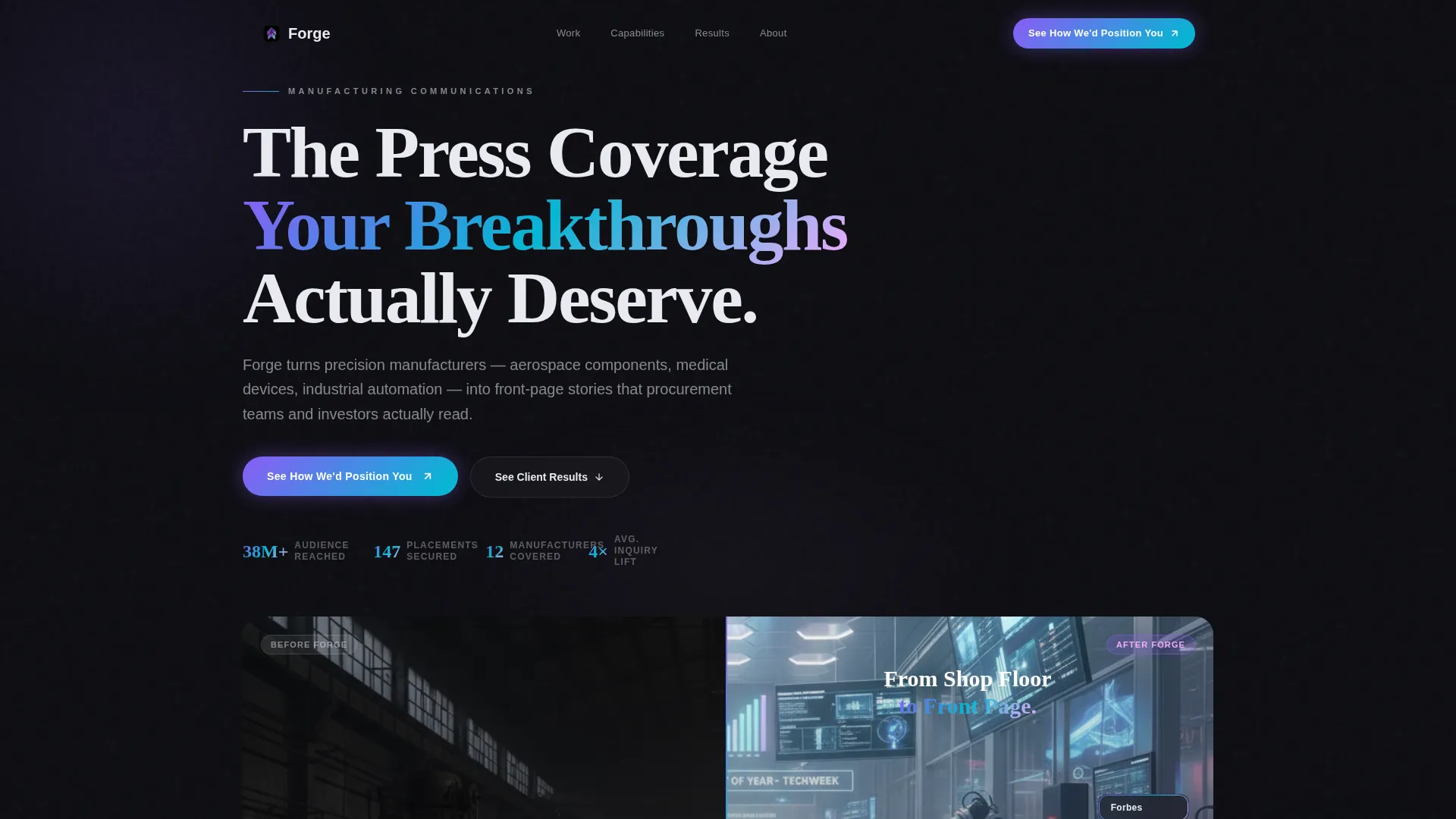 Industrial Fabrication Services Landing Page Template