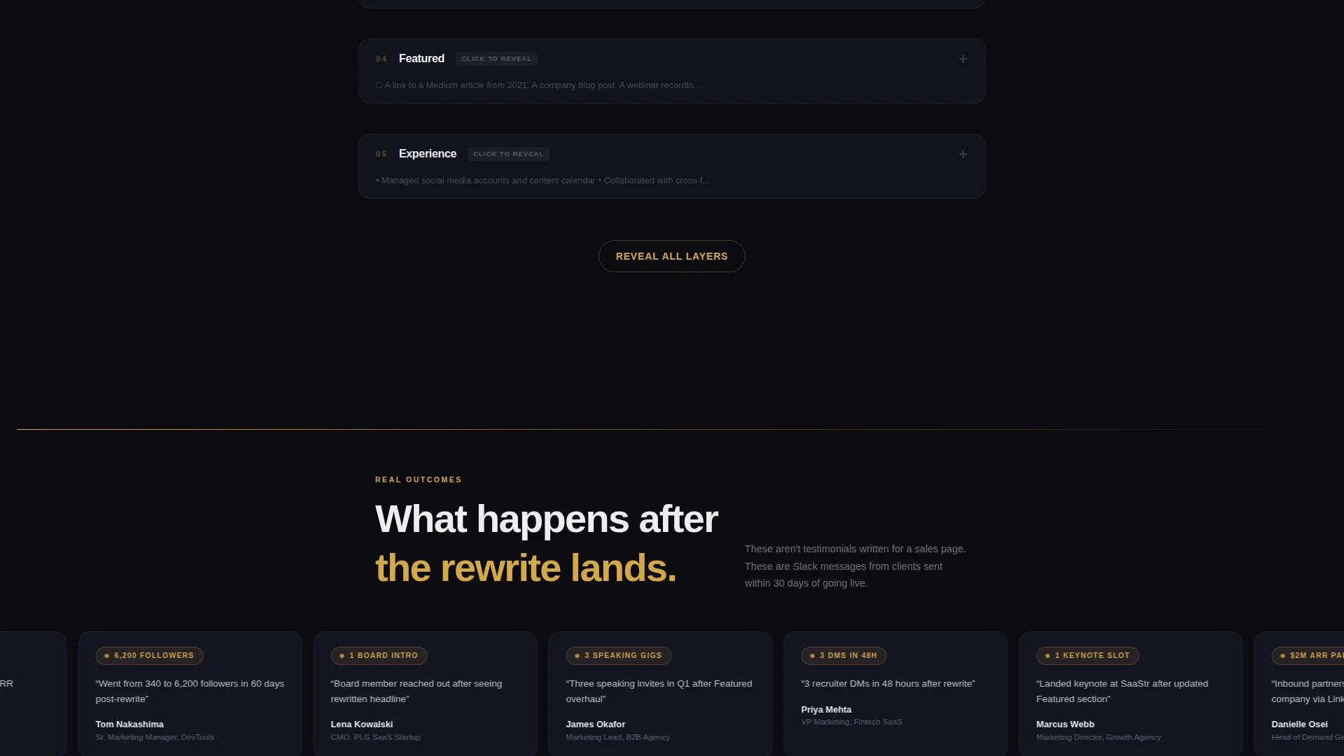 Bold Brutalist LinkedIn Landing Page Template
