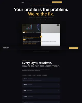 Bold Brutalist LinkedIn Landing Page Template