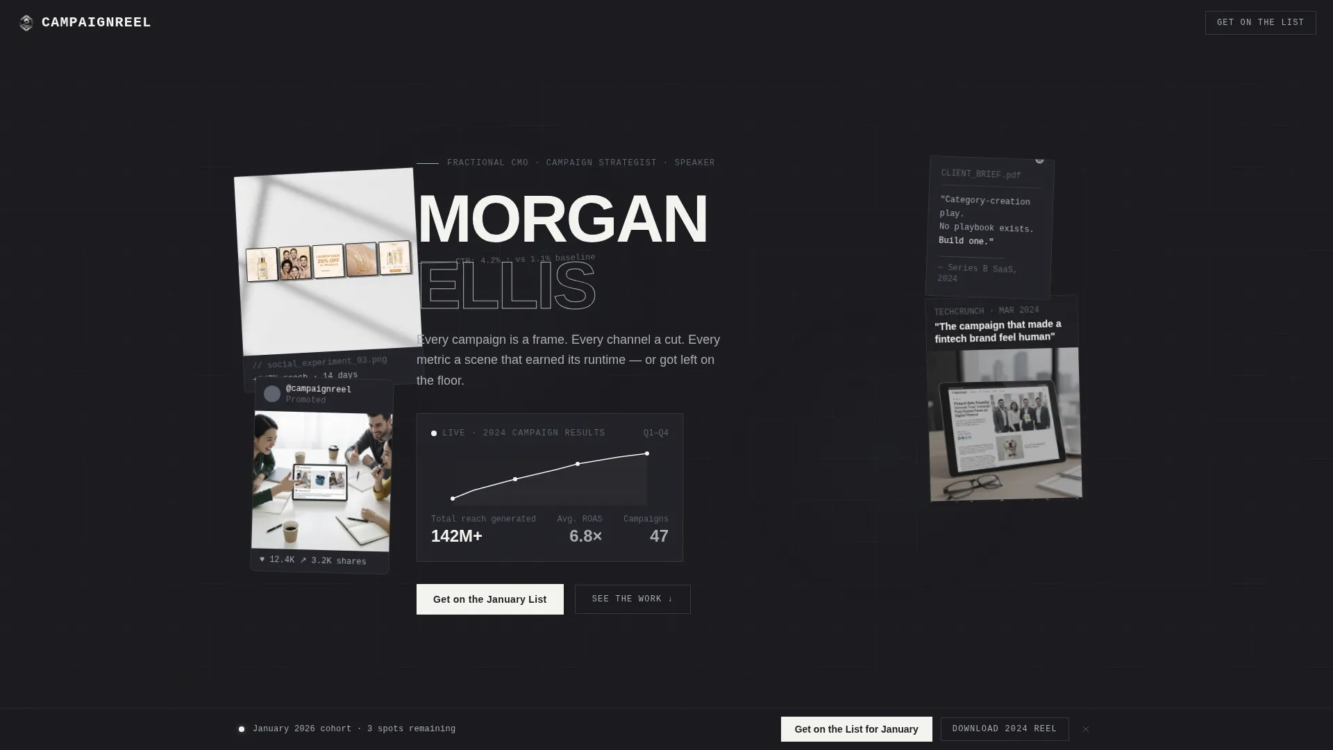 Marketing Manager Personal Brand Landing Page