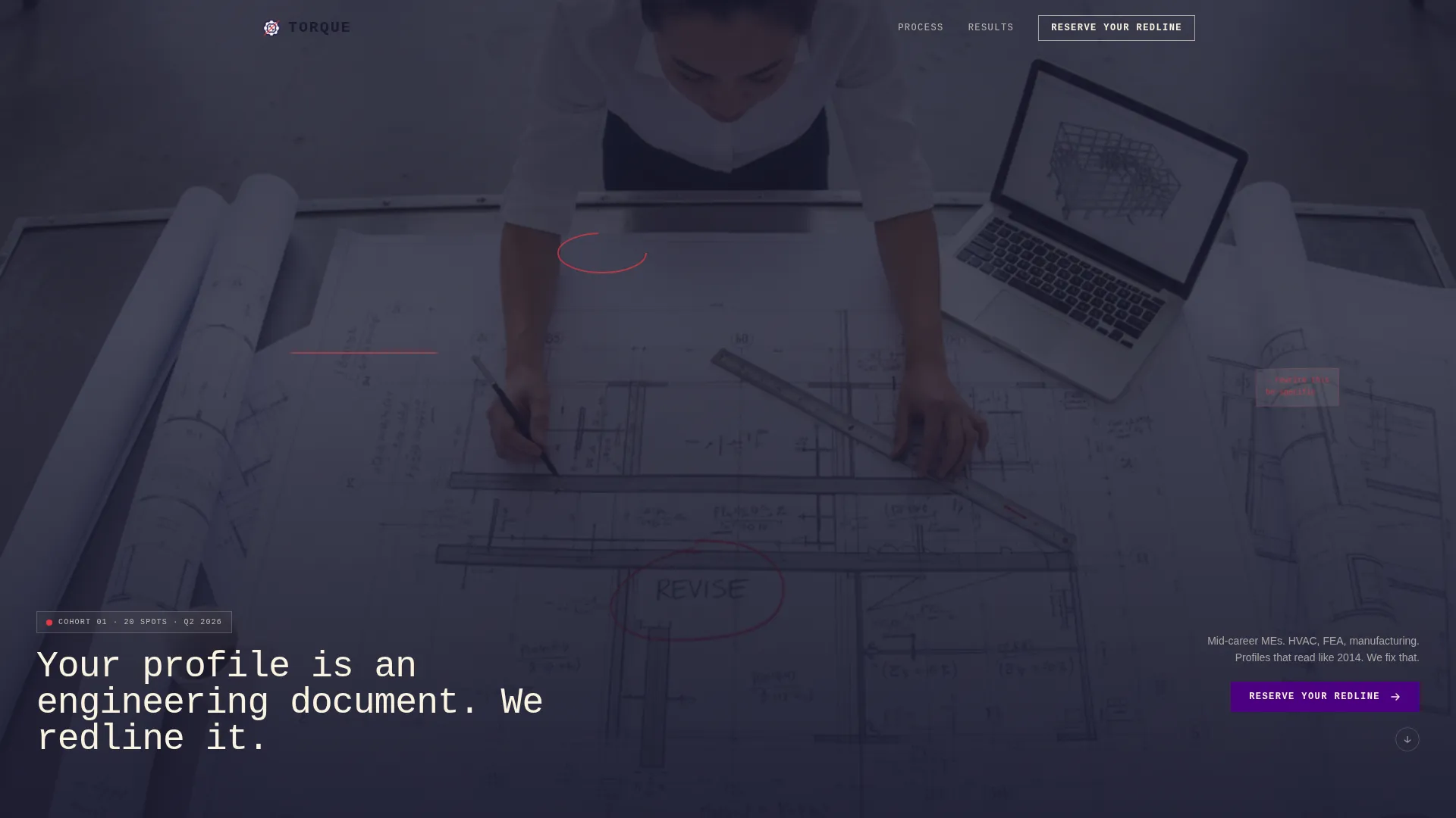 Mechanical Engineer Profile Pre-Launch Website Template