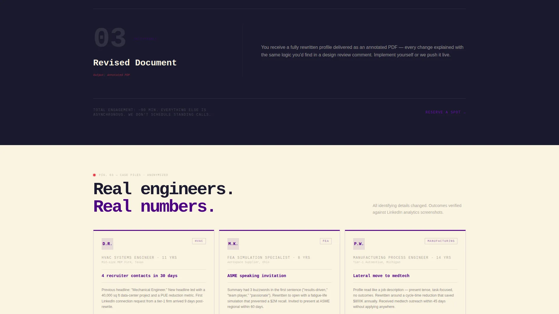 Mechanical Engineer Profile Pre-Launch Website Template