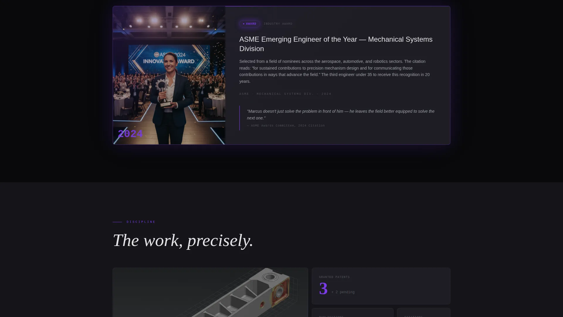 Mechanical Engineer Profile Specialist Pre-Launch Website Template