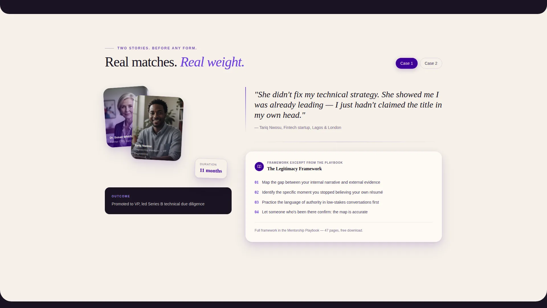 Mentorship Matching Profile Landing Page Template