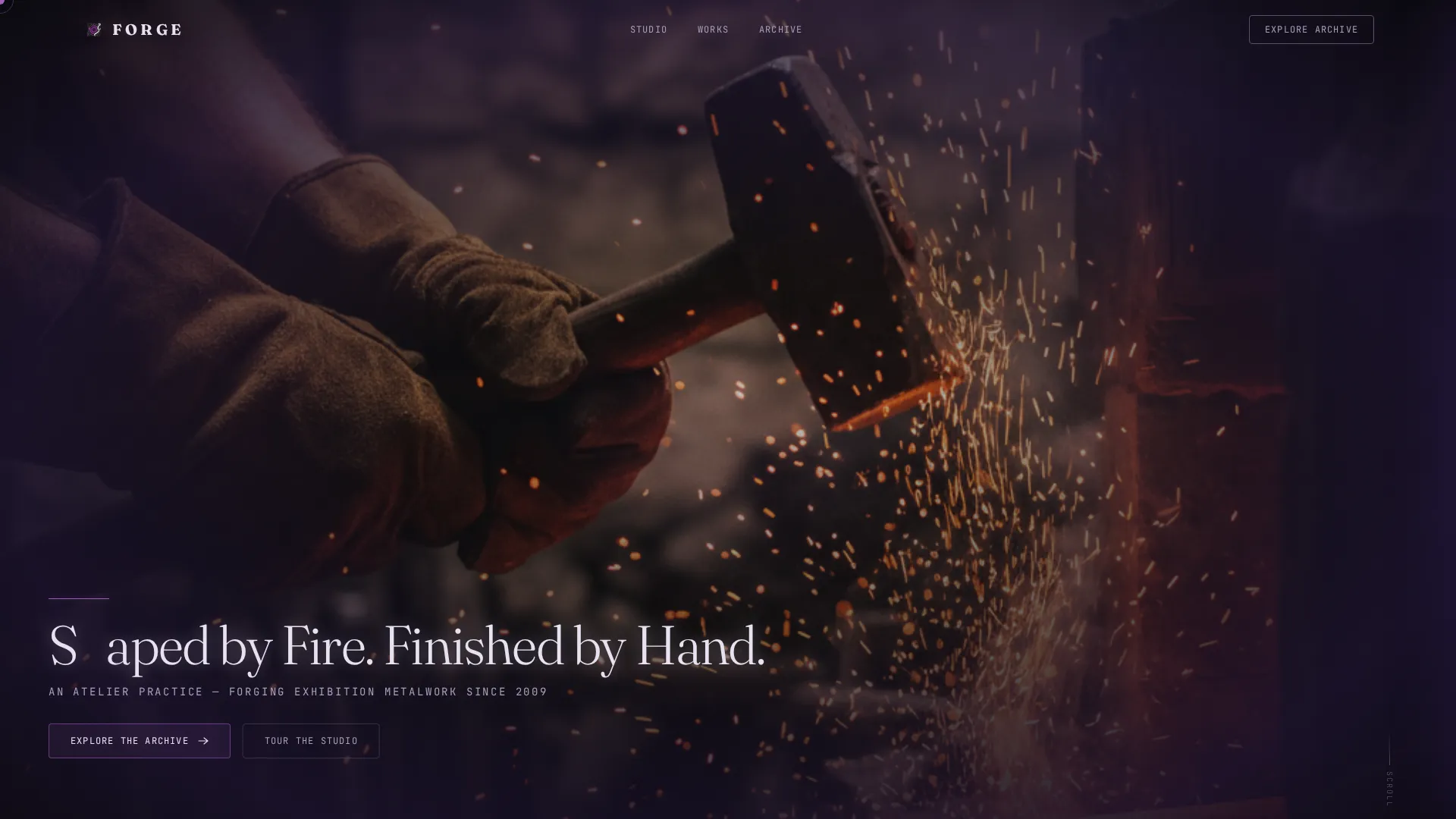 Immersive Metalsmith Portfolio Landing Page Template