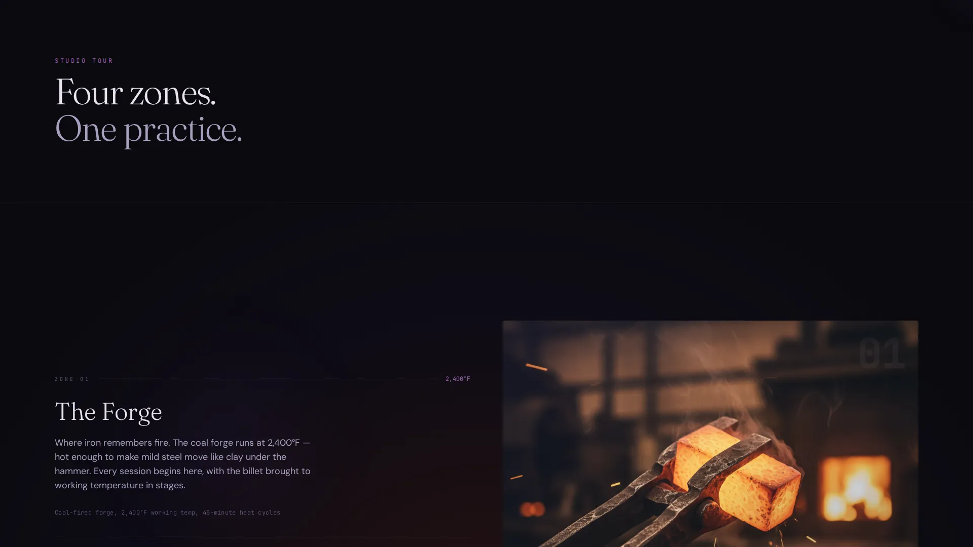 Immersive Metalsmith Portfolio Landing Page Template