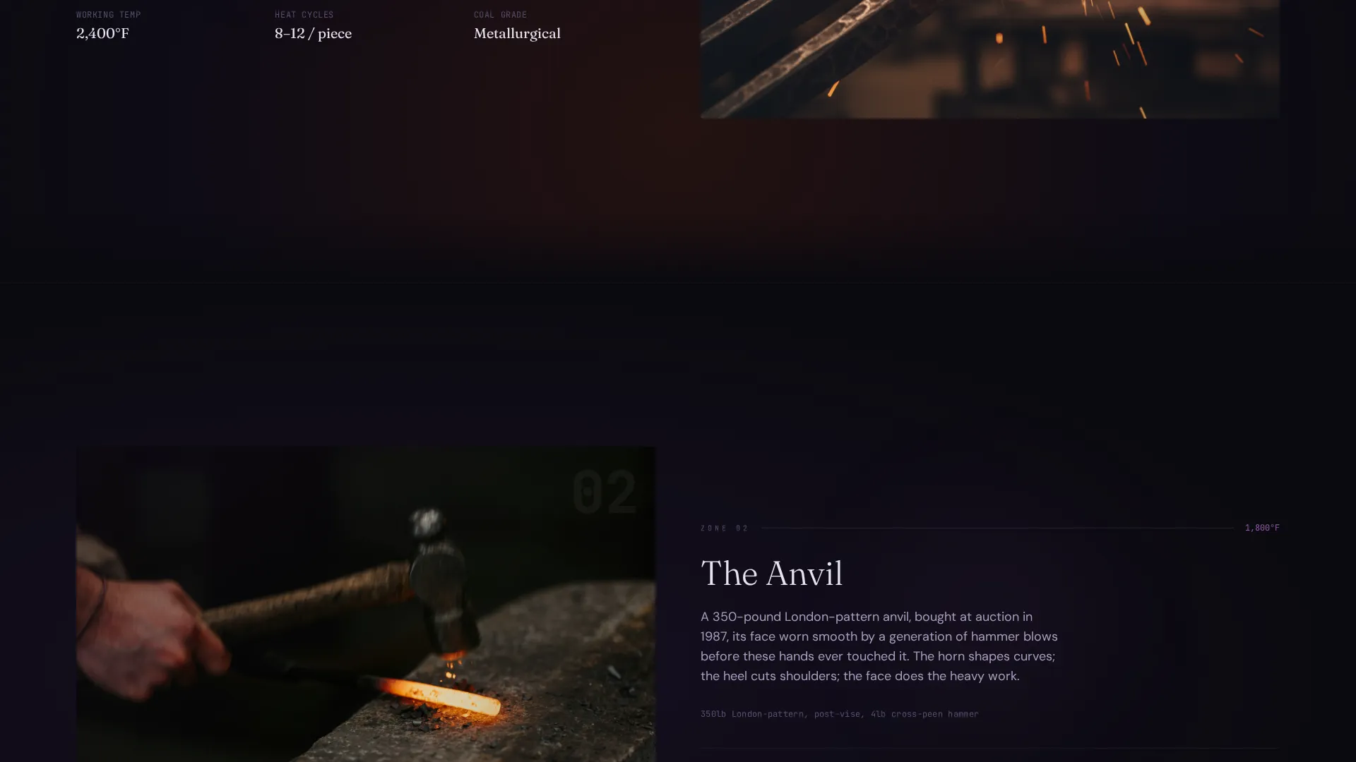Immersive Metalsmith Portfolio Landing Page Template