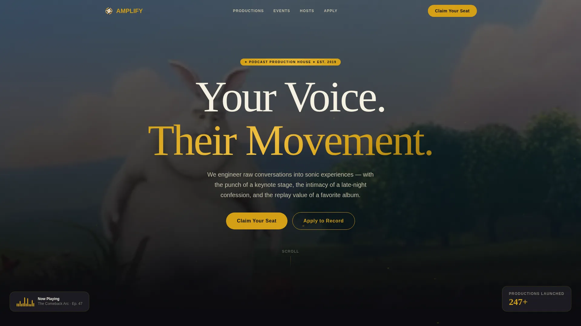 Electrifying Podcast Landing Page Template