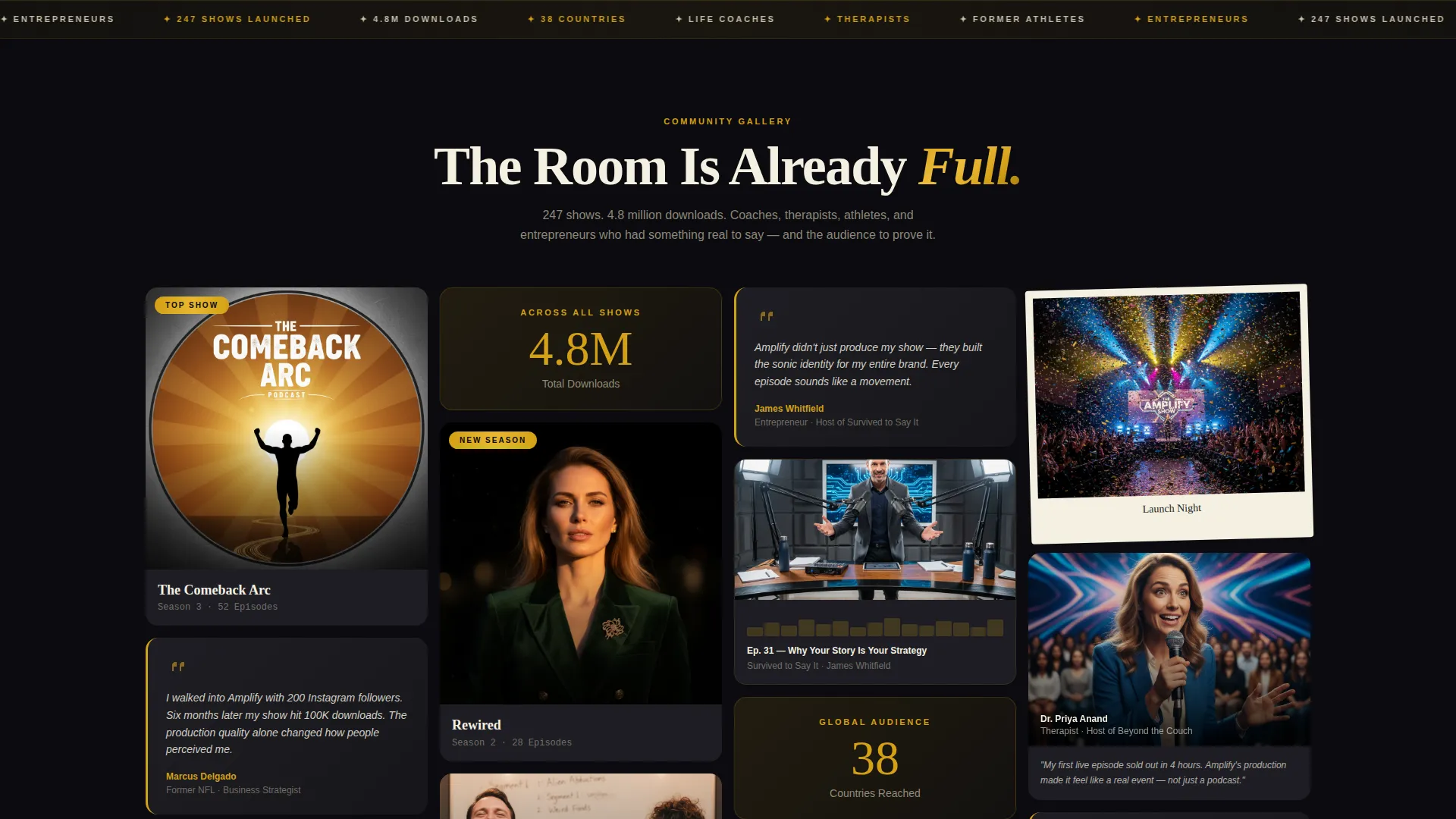 Electrifying Podcast Landing Page Template