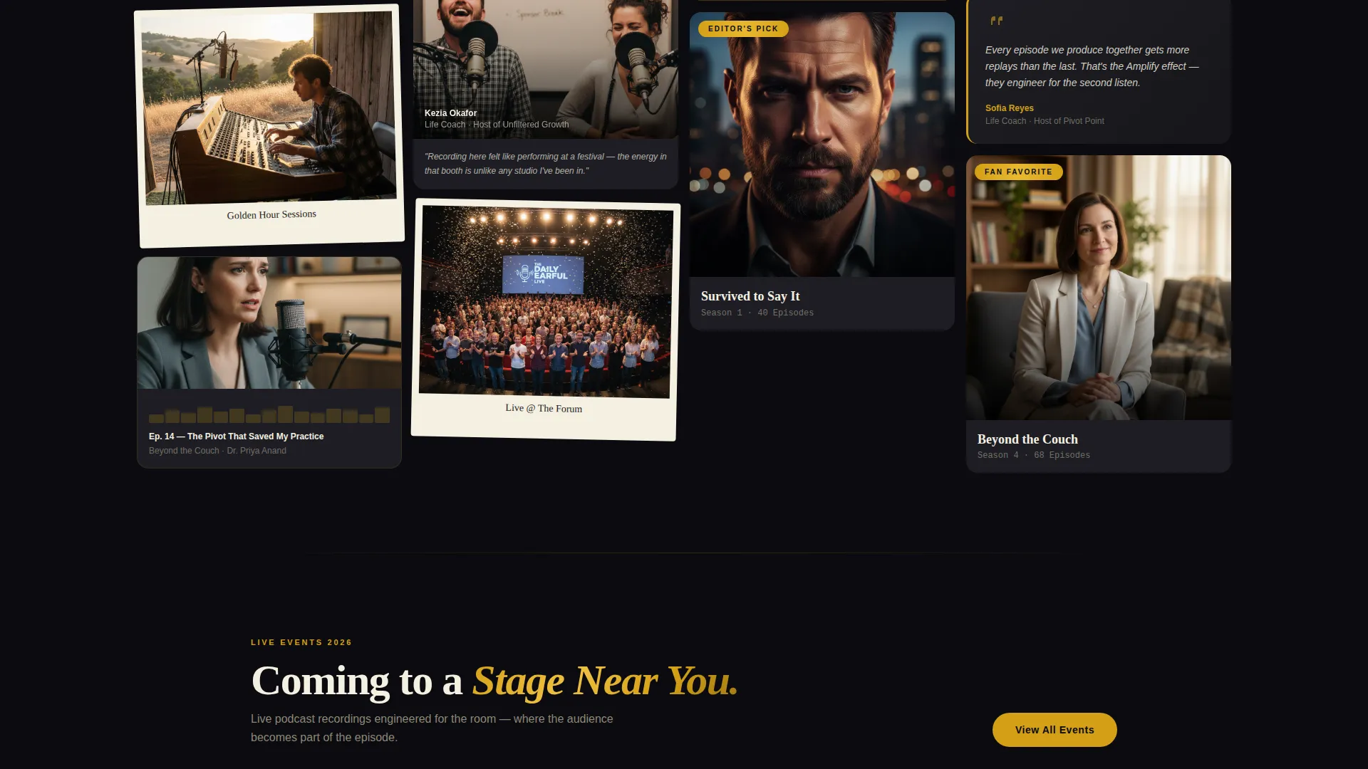 Electrifying Podcast Landing Page Template