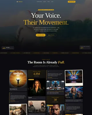 Electrifying Podcast Landing Page Template