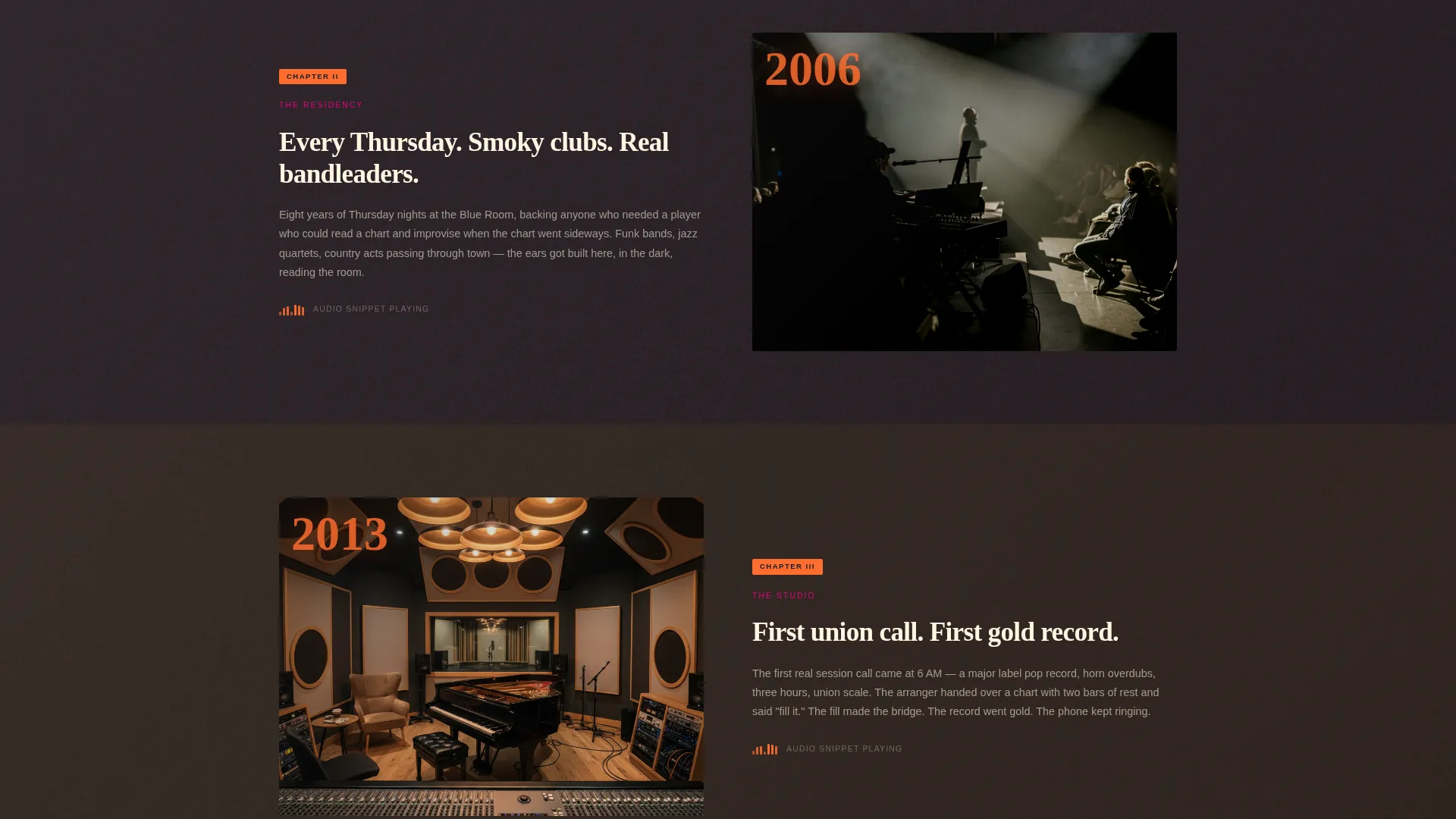 Musician Event Landing Page Template | Session
