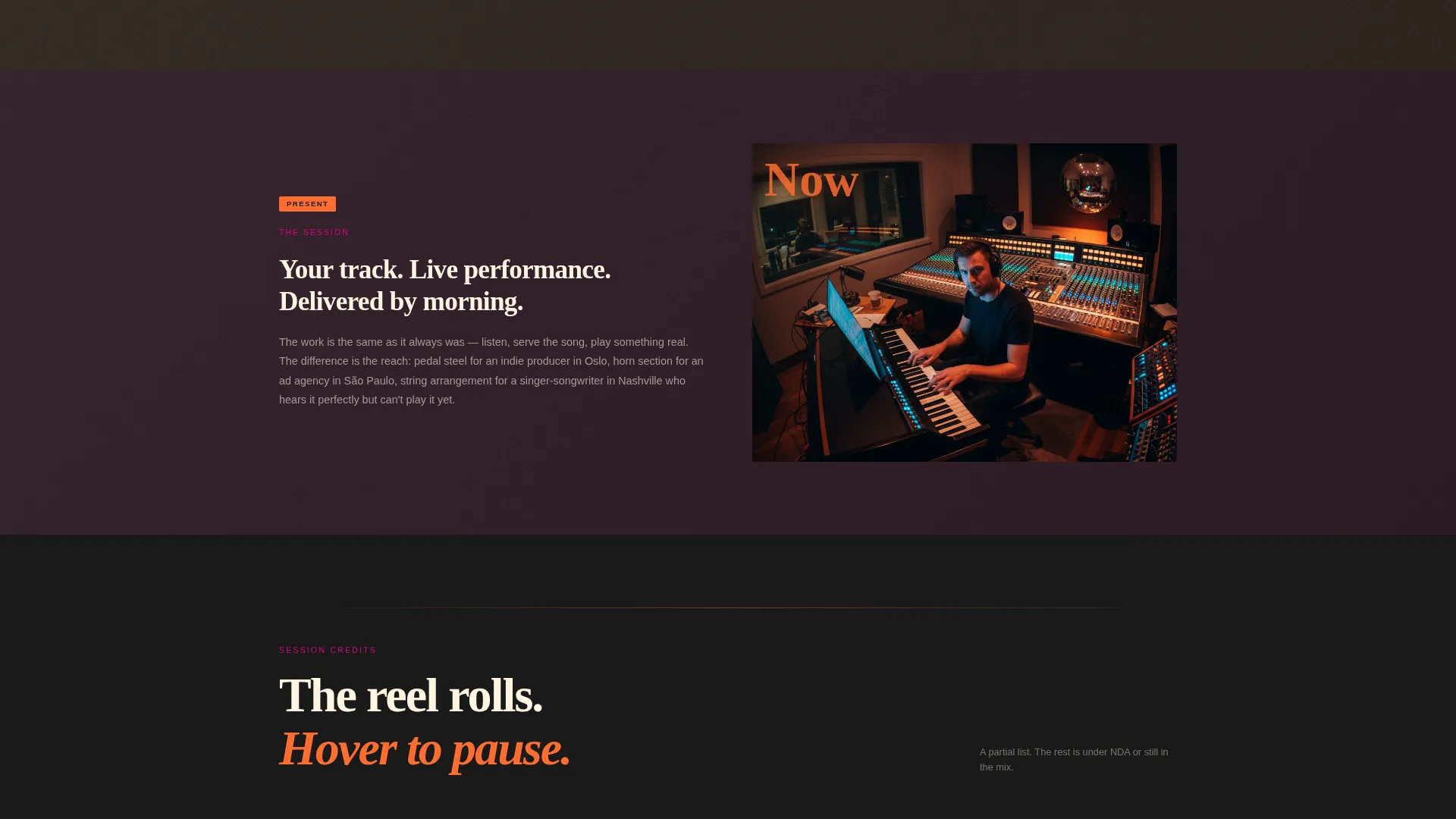 Musician Event Landing Page Template | Session