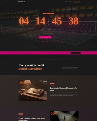 Musician Event Landing Page Template | Session